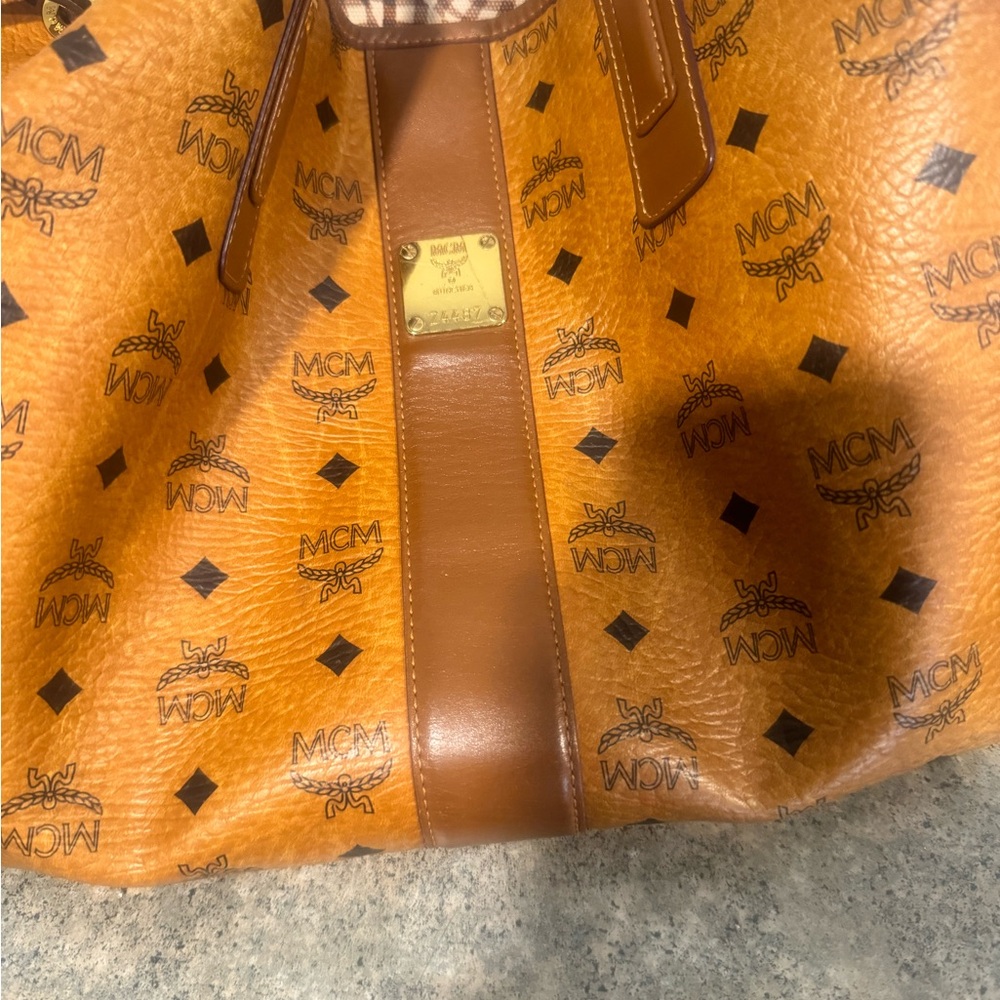 MCM Orange and Brown Women's Tote Bag - Picture 2 of 7